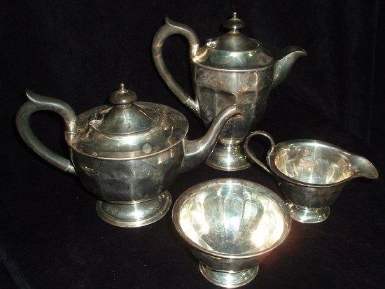 Appraisal: A four piece tea and coffee set E V Sheffield