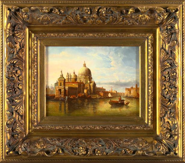 Appraisal: Italian School st Century Venetian Canal Scene oil on panel