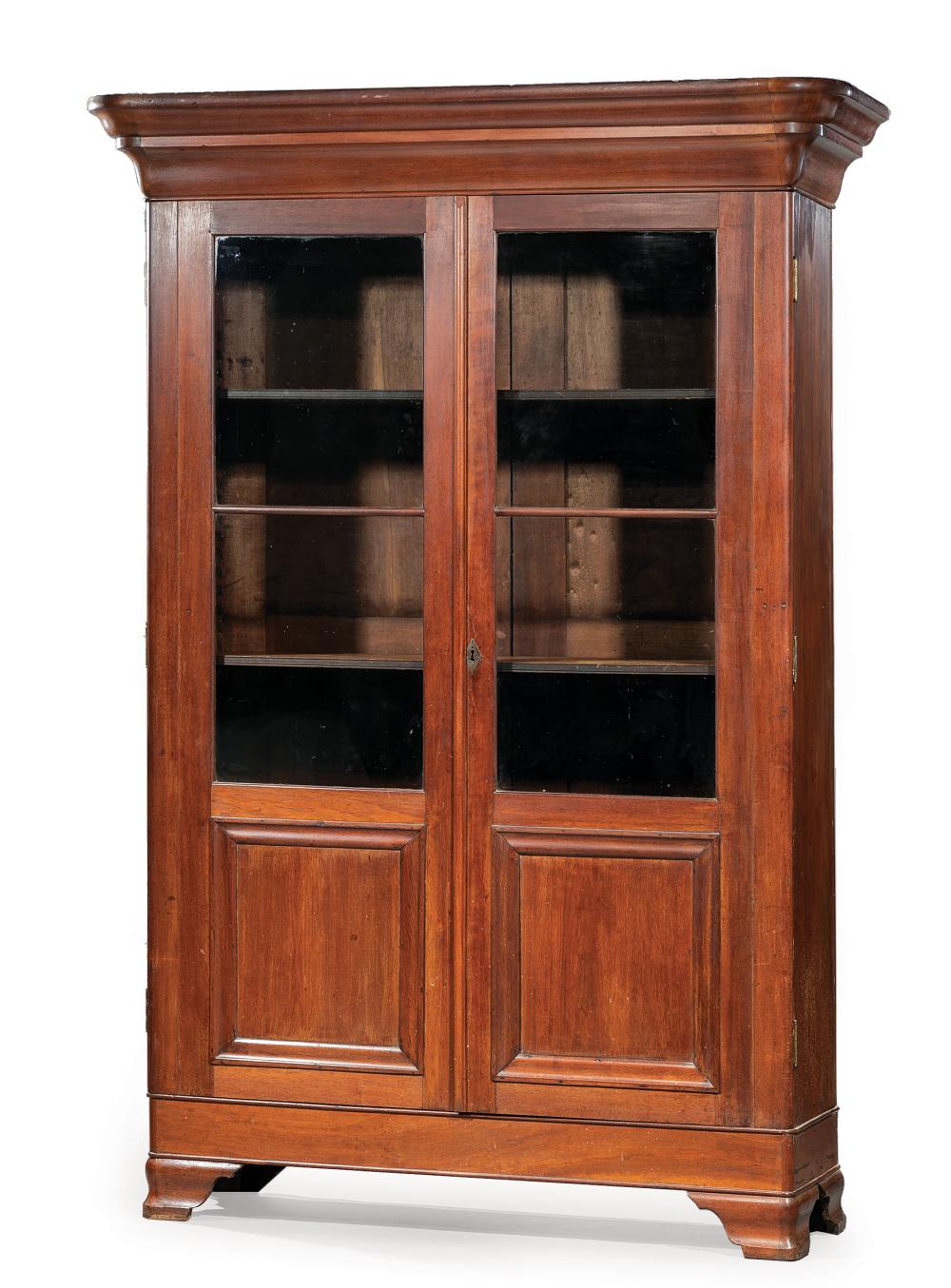 Appraisal: American Late Classical Mahogany Bookcase c probably New Orleans stepped