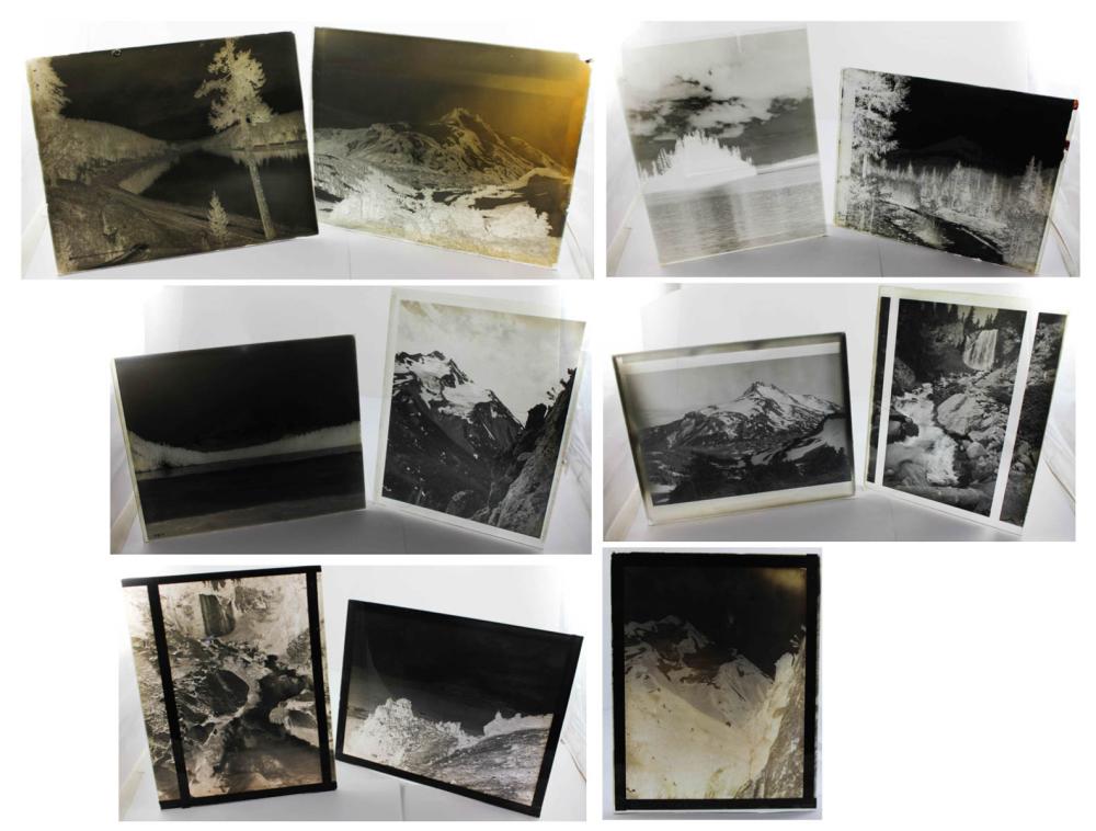 Appraisal: TEN GLASS PHOTOGRAPHIC PLATES OF THE PACIFIC NORTHWEST all are