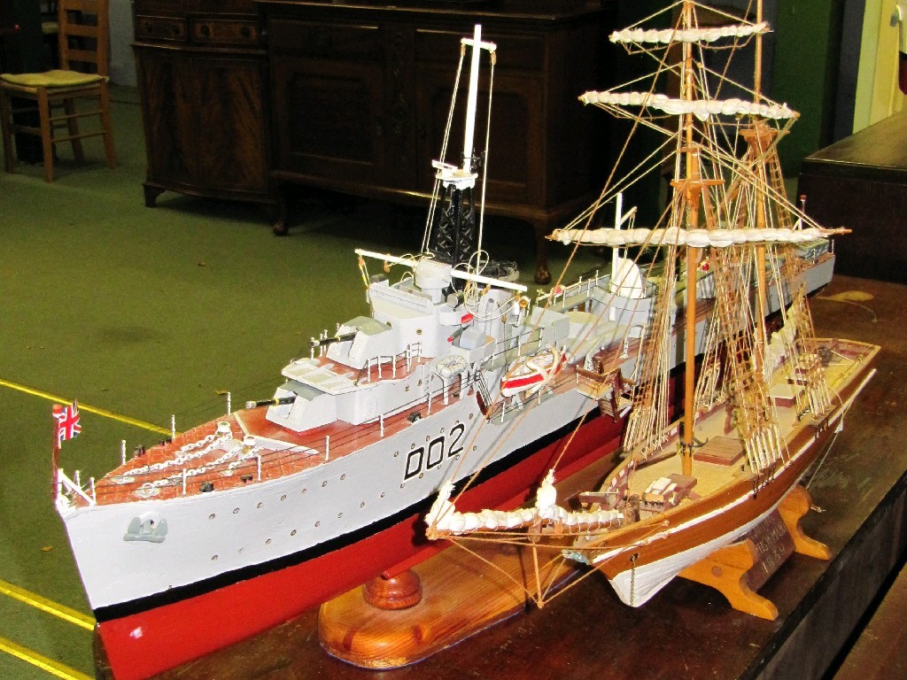 Appraisal: Lot comprising hand built scale model of the Z-Class Destroyer