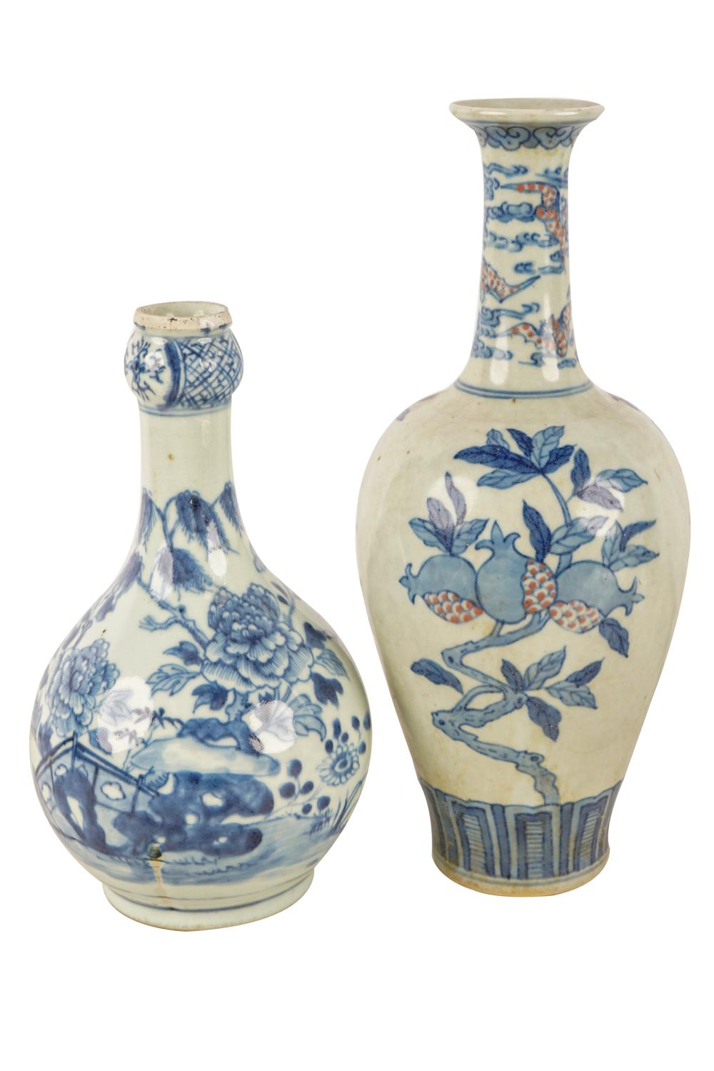 Appraisal: TWO CHINESE PORCELAIN VASESthe first with six-character mark to underside