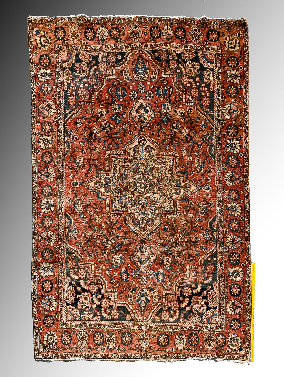 Appraisal: PERSIAN HAND KNOTTED WOOL RUG ' '' X ' This