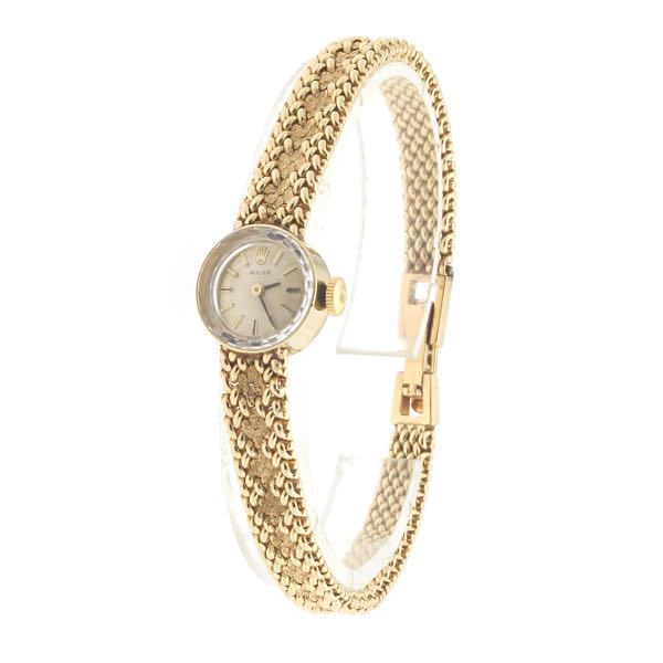 Appraisal: ROLEX LADIES' GOLD WATCH mm head long The seventeen jewel