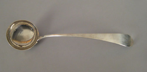 Appraisal: American silver ladle ca bearing the touch of I Woods