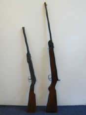 Appraisal: A Diana model air gun together with an earlier model