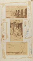 Appraisal: ALBERT LEROY GROLL American - THREE WESTERN SKETCHES Postcard size