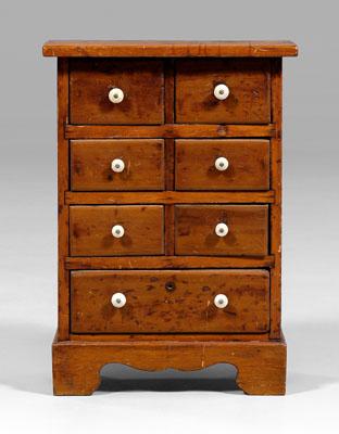 Appraisal: Poplar and pine apothecary chest seven drawers with poplar facings