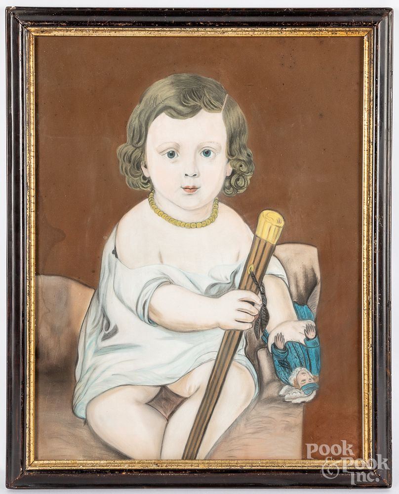 Appraisal: Pastel portrait of a child late th c Pastel portrait