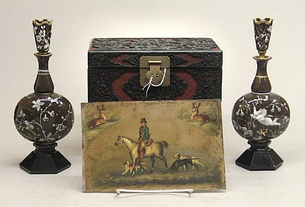 Appraisal: An assembled grouping th th century Comprising English oil on