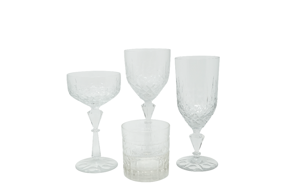 Appraisal: Crystal Glassware Cut Crystal Glassware Six lowballs nine wine glasses