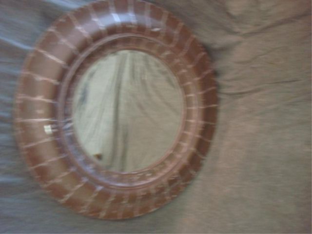 Appraisal: Round metal mirror From a Mamaroneck NY home Dimensions diameter