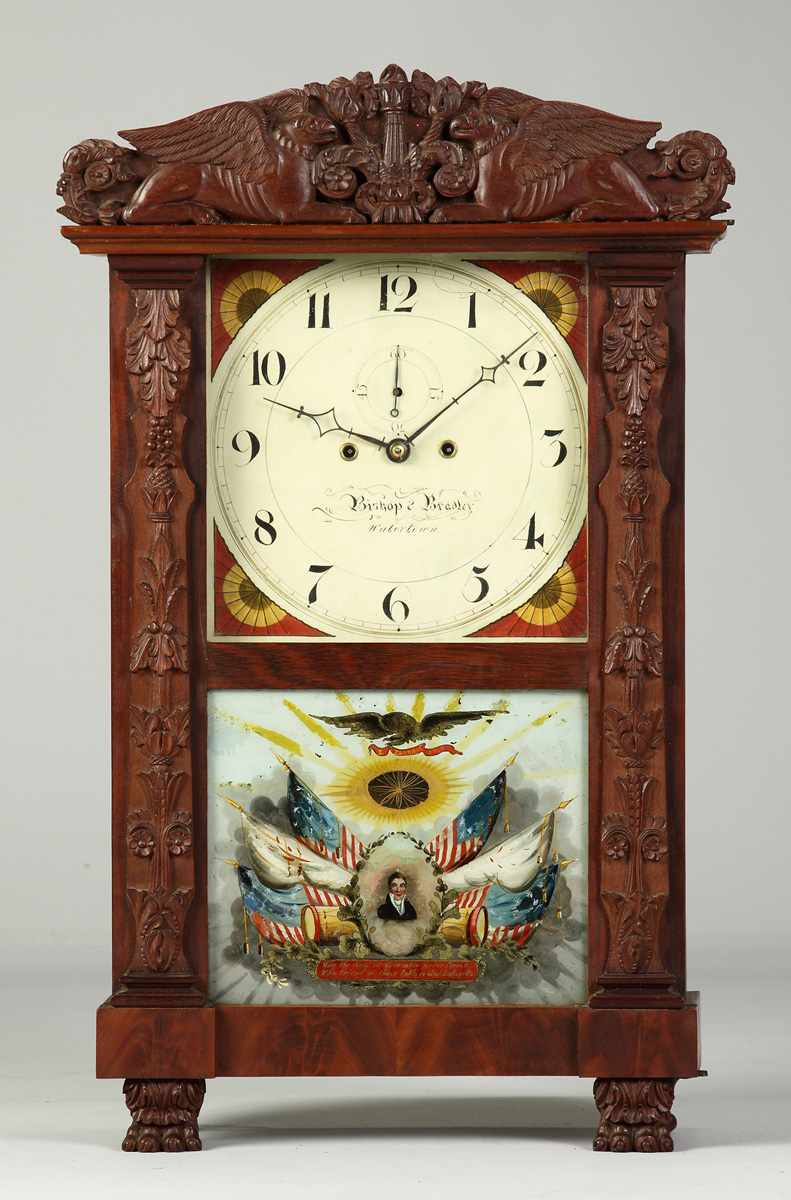 Appraisal: Fine and Rare Lucius Bradley Watertown CT Shelf Clock Mahogany