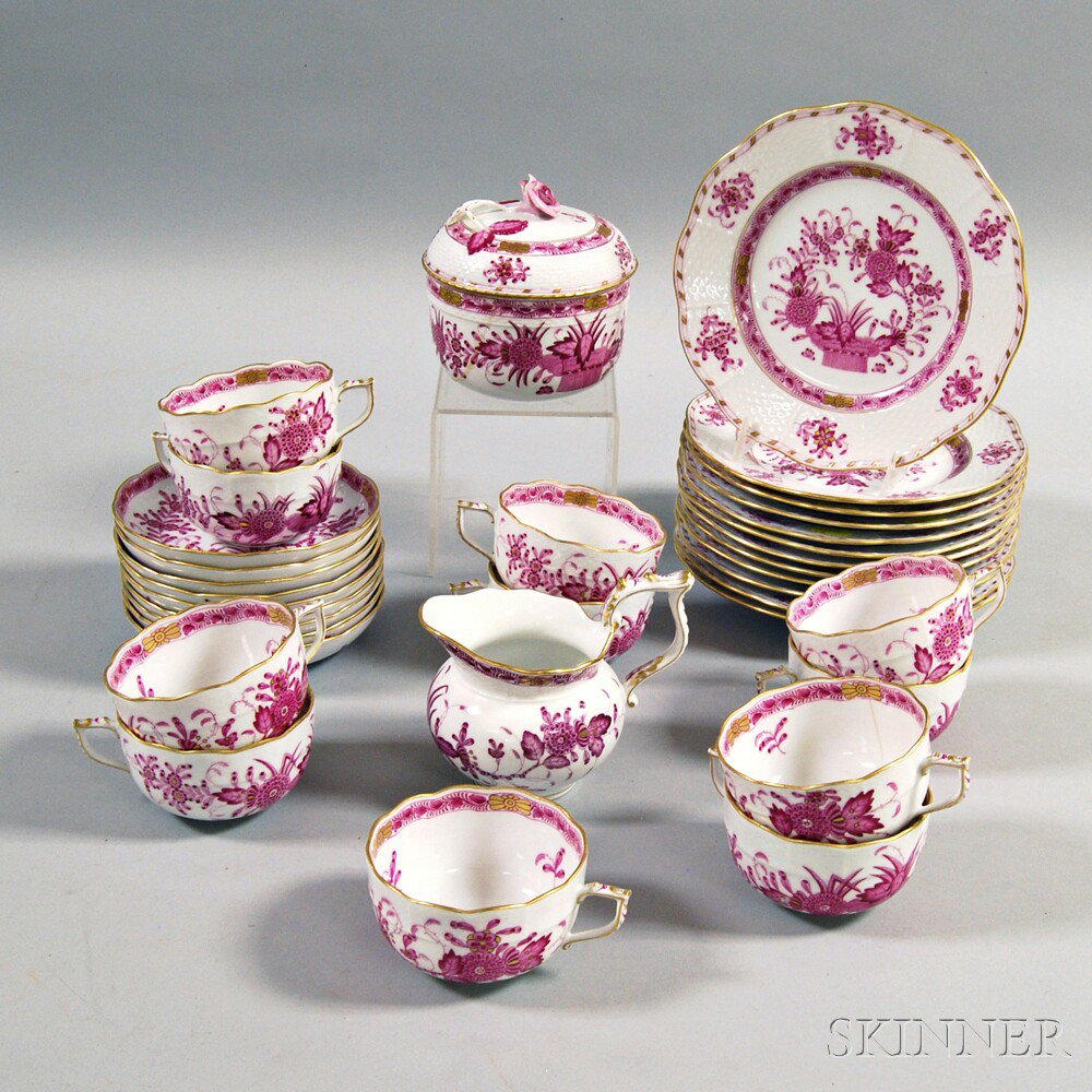 Appraisal: Thirty-four-piece Herend Porcelain Partial Tea Service th century eleven cups