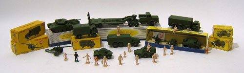 Appraisal: Nine Dinky toy army vehicles