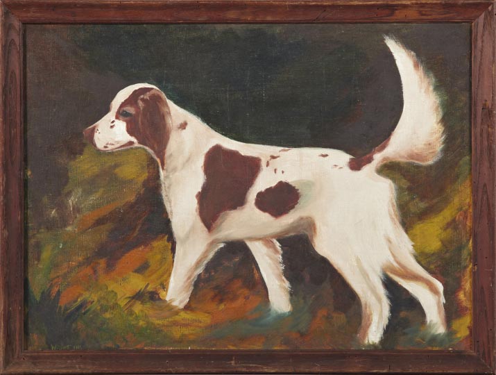 Appraisal: Six-Piece Group of Canine Art consisting of British School th