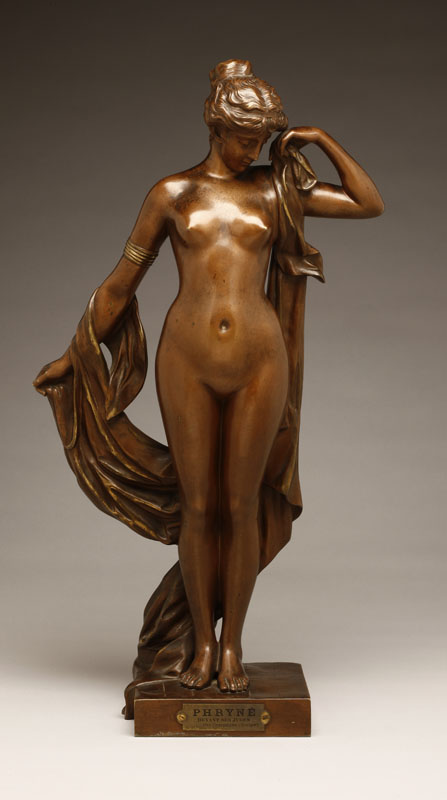 Appraisal: After Pierre-Etienne-Daniel Campagne patinated bronze figure of a nude 'Phyrne'