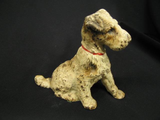 Appraisal: Antique Cast Iron Figural Doorstop of a Terrier original paint