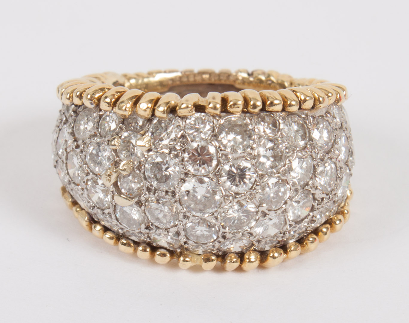 Appraisal: Lady's K gold and diamond pave ring size grams