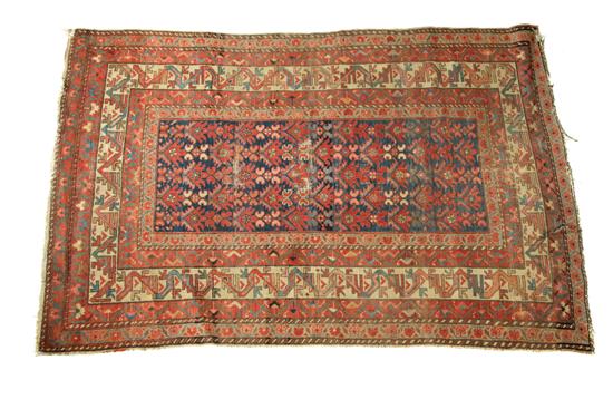 Appraisal: ORIENTAL RUG Ca Hamadan Multiple borders and blue ground '