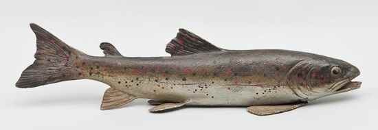 Appraisal: A Viennese cold painted bronze model of a trout with