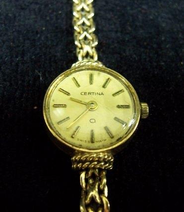 Appraisal: A lady's wristwatch with ct gold bracelet