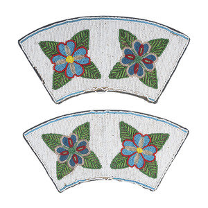 Appraisal: Plateau Beaded Cuffs second quarter th century thread-sewn and beaded