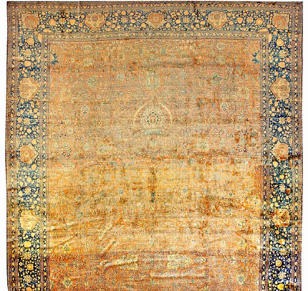 Appraisal: A Mohtashem Kashan carpet Central Persia size approximately ft in