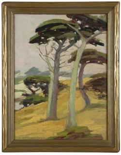 Appraisal: Mary DeNeale Morgan Coastal Cypress landscape signed lower left M