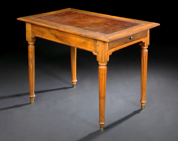 Appraisal: Provincial Louis XVI-Style Mahogany Writing Table the rectilinear top with