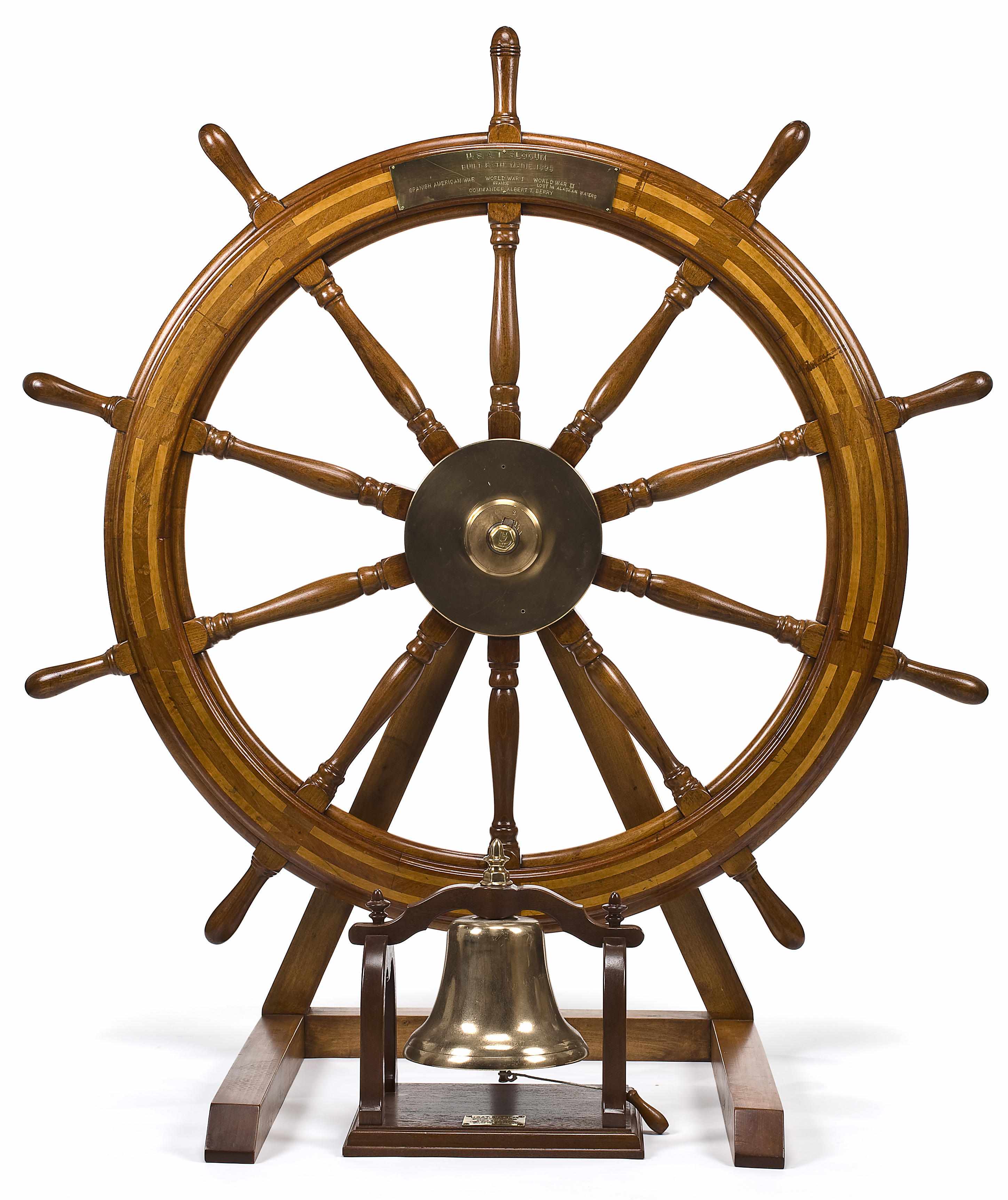 Appraisal: A large and important ship's wheel from the U S