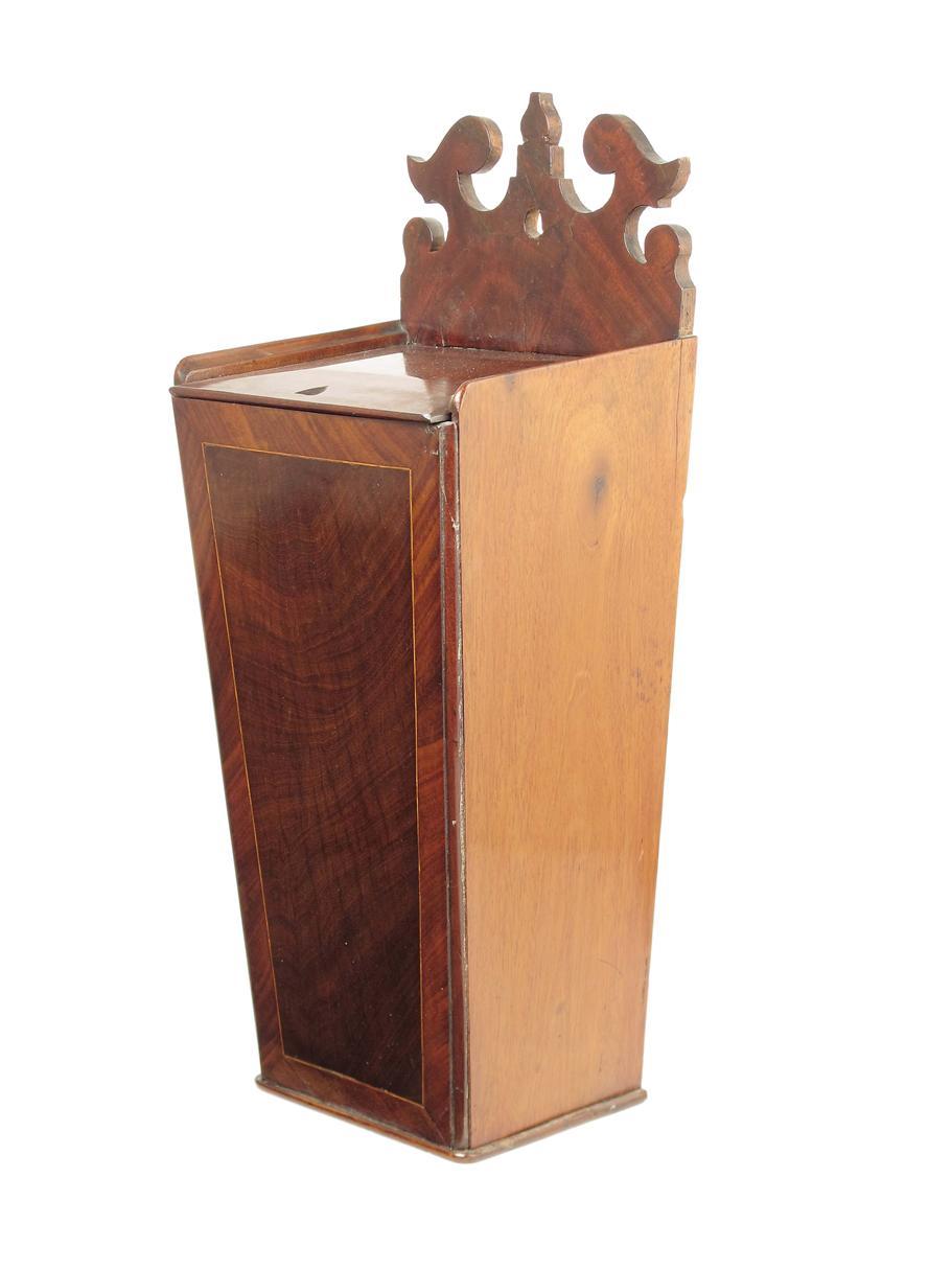 Appraisal: A George III mahogany candle box