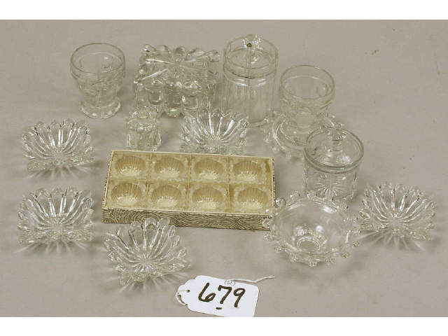 Appraisal: Nice collection of clear Heisey glass including salts mustards and