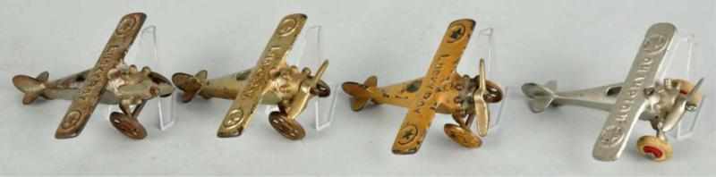 Appraisal: Lot of Cast Iron Airplane Toys Description American Includes three