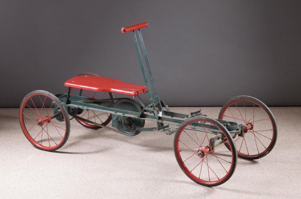 Appraisal: CHILD'S VINTAGE 'IRISH MAIL' HAND CAR American early th century