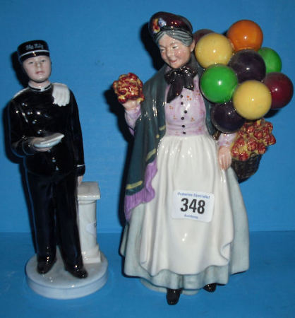 Appraisal: Royal Doulton Figures Biddy Pennyfarthing HN and Ritz Bell Boy