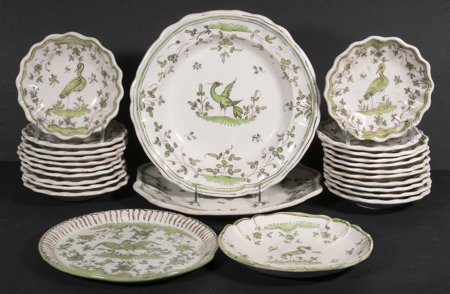 Appraisal: FRENCH FAIENCE DISHES Lot of Late th and Early th