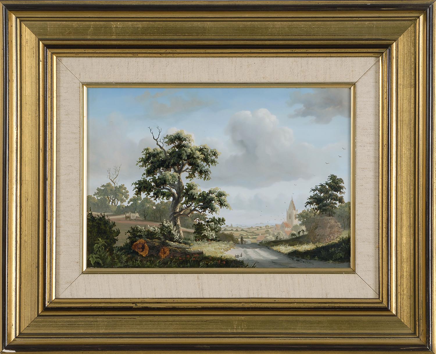 Appraisal: FRAMED PAINTING UNTRACED ARTIST Morning Light - Summer A European