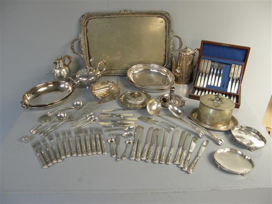 Appraisal: Various silver plated wares to include a tray coffee pot