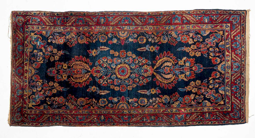 Appraisal: Antique Persian Sarouk Area Rug DESCRIPTION Antique Persian Sarouk area