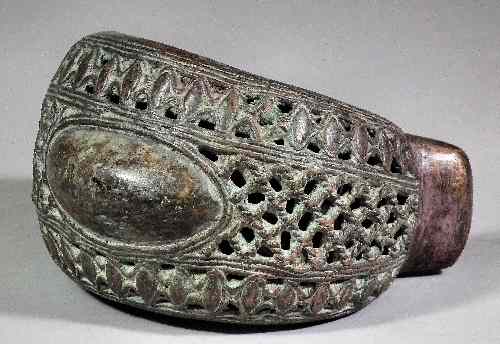 Appraisal: A copper alloy Currency Bracelet Nigeria - Heavy metal bracelet