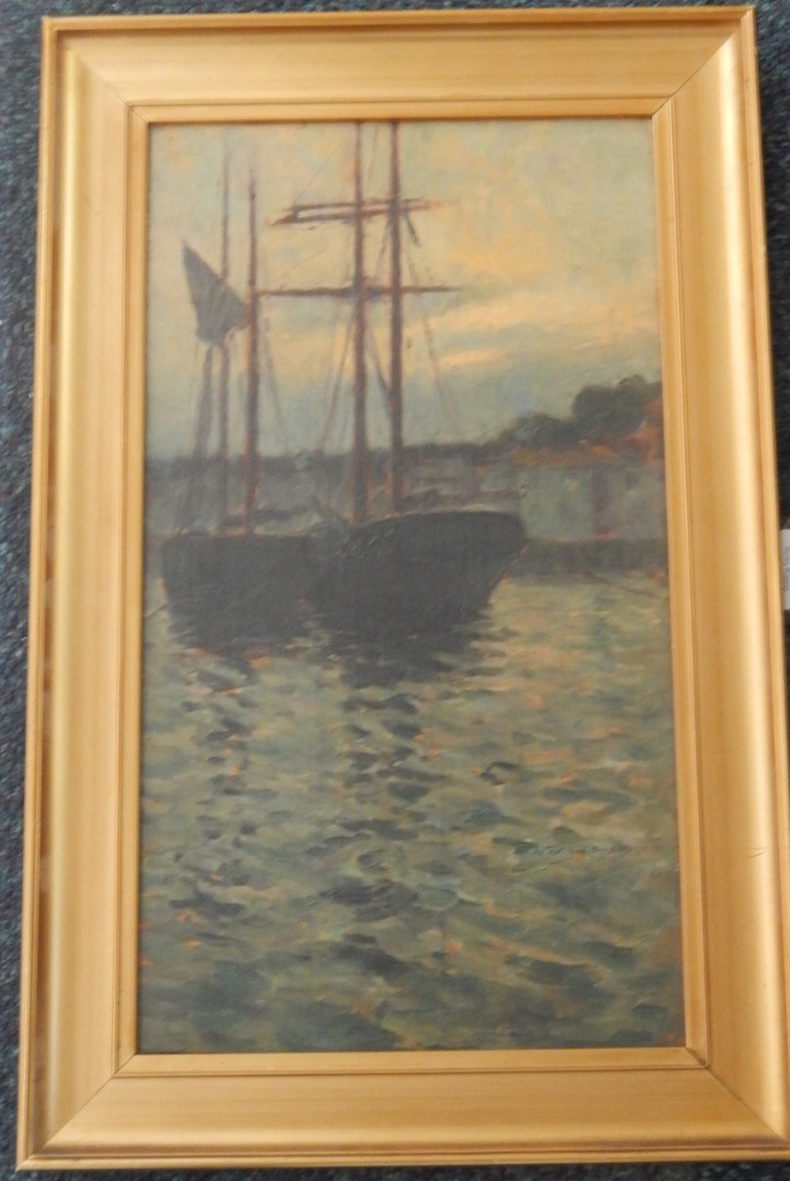 Appraisal: Arthur J W Burgess Ships in harbour possibly titled Padstow