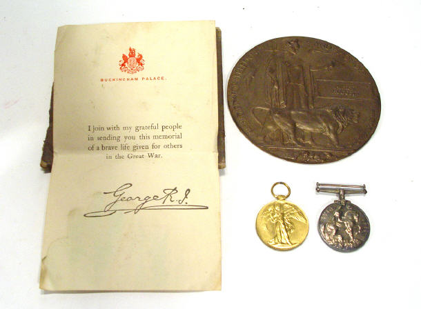 Appraisal: World War I Military medal group comprising - War medal