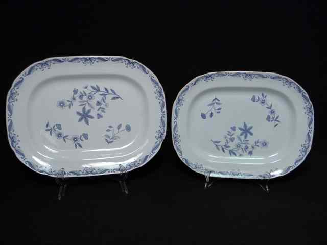 Appraisal: Two Rorstrand Swedish porcelain platters ''Ostindia'' blue floral pattern with