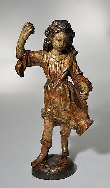 Appraisal: St George Santos Figure Hand carved wooden St George Santos