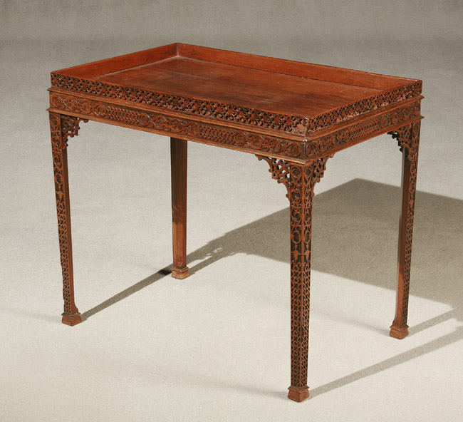 Appraisal: George III Mahogany Silver Table Last Quarter th Century and