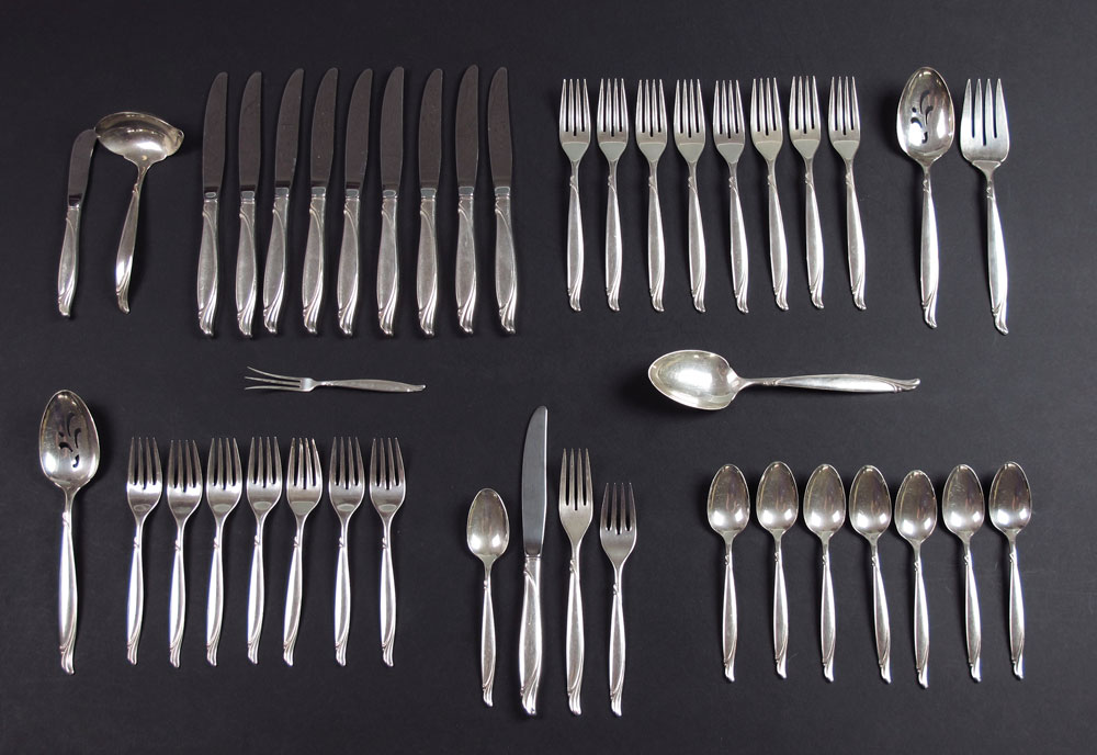 Appraisal: HEIRLOOM ''SENTIMENTAL'' STERLING FLATWARE piece service for to include Forks