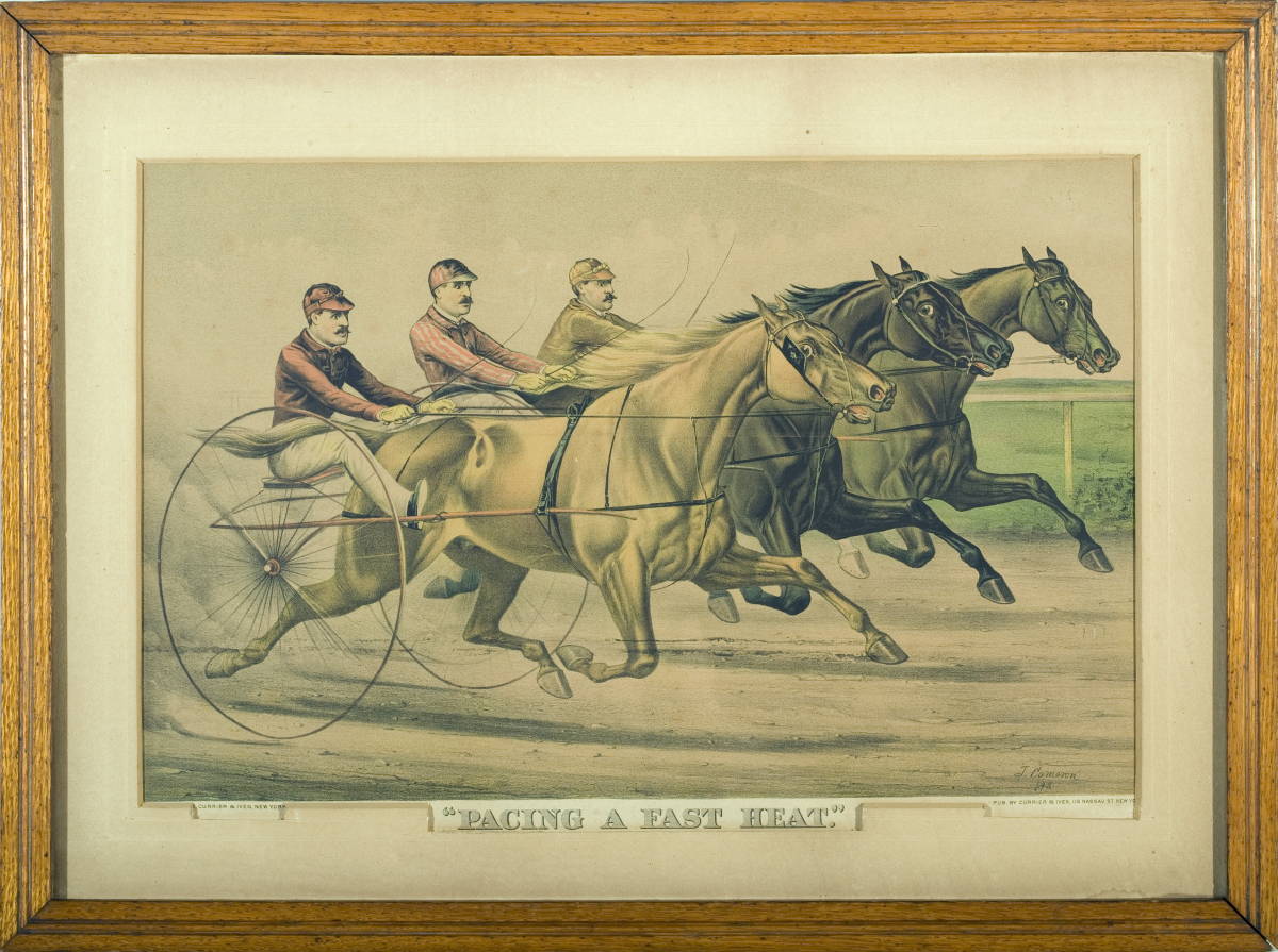 Appraisal: PACING A FAST HEAT Medium-folio handcolored lithograph after J Cameron