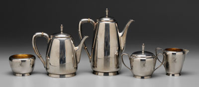 Appraisal: Five-piece sterling tea service Reed Barton Town Country pattern with