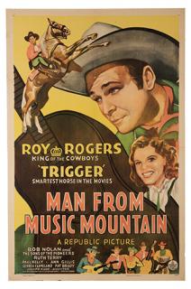 Appraisal: Man From Music Mountain Republic One sheet x Cowboy Western